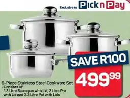 Pick n Pay Hypermarket DAY Stainless Steel Cookware Set offer