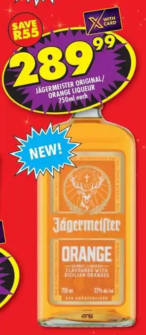 Shoprite Jägermeister Original/Orange Liqueur offer