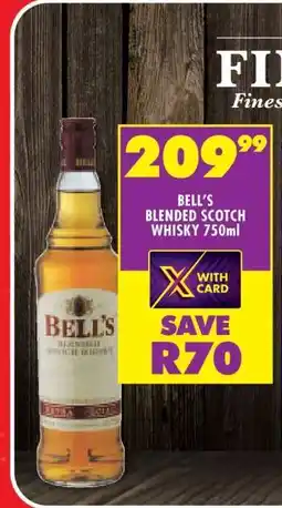 Shoprite BELL'S BLENDED SCOTCH WHISKY 750ml offer