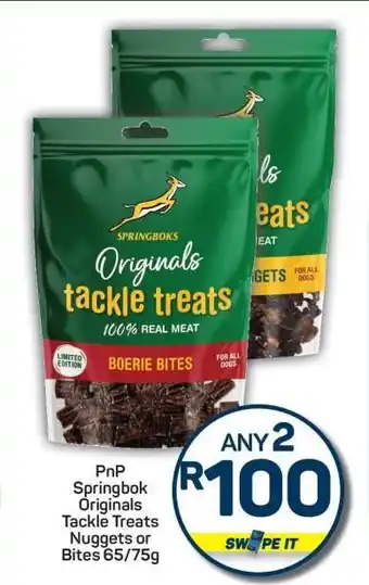 PnP Springbok Originals Tackle Treats Nuggets or Bites 65/75g