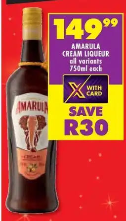 Shoprite AMARULA Cream Liqueur offer