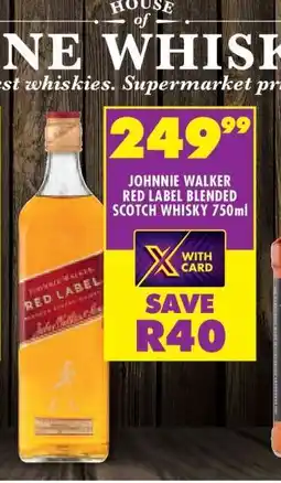 Shoprite Johnnie Walker Red Label Blended Scotch Whisky 750ml offer