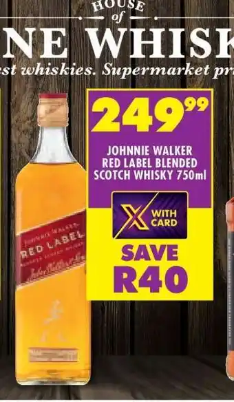 Shoprite Johnnie Walker Red Label Blended Scotch Whisky 750ml offer