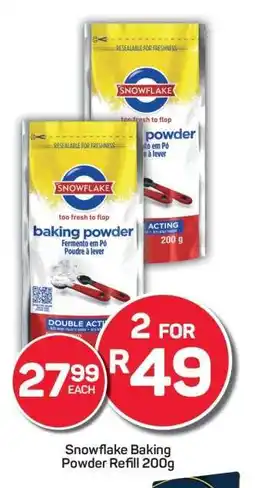 Pick n Pay Snowflake Baking Powder Refill 200g offer