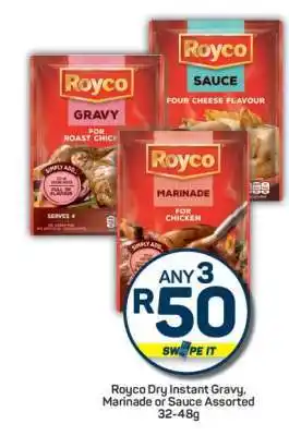 Pick n Pay Royco Dry Instant Gravy, Marinade or Sauce Assorted 32-48g offer