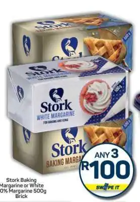 Pick n Pay Stork Baking Margarine or White 80% Margarine 500g Brick offer