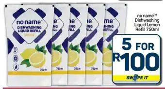 Pick n Pay Hypermarket no name Dishwashing Liquid Lemon Refill 750ml offer