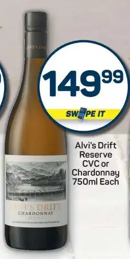 Pick n Pay Alvi's Drift Reserve CVC or Chardonnay 750ml Each offer