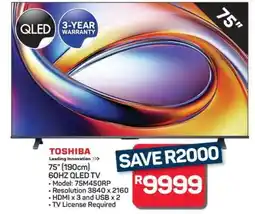 Pick n Pay Hypermarket Toshiba 75 QLED TV offer