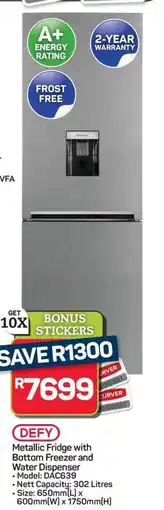 Pick n Pay Hypermarket Defy Metallic Fridge offer