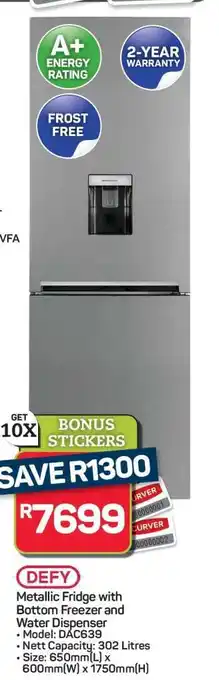 Pick n Pay Hypermarket Defy Metallic Fridge offer