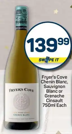 Pick n Pay Fryer's Cove Chenin Blanc, Sauvignon Blanc or Grenache Cinsault 750ml Each offer