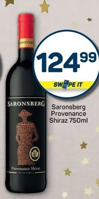 Pick n Pay Saronsberg Provenance Shiraz 750ml offer