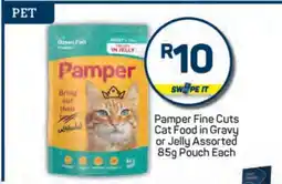 Pick n Pay Pamper Fine Cuts Cat Food in Gravy or Jelly Assorted 85g Pouch Each offer