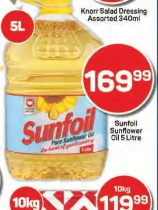 Pick n Pay Sunfoil Sunflower Oil 5 Litre offer