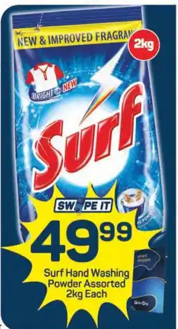Pick n Pay Surf Hand Washing Powder Assorted-2Kg Each offer