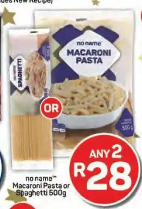 Pick n Pay no name Macaroni Pasta or Spaghetti 500g offer