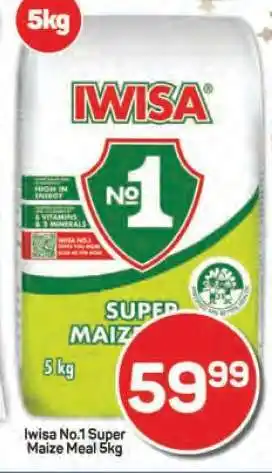 Pick n Pay IWISA NO.1 SUPER MAIZE MEAL 5kg offer