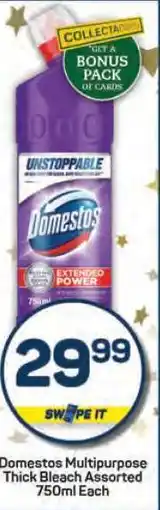 Pick n Pay Domestos Multipurpose Thick Bleach Assorted 750ml Each offer