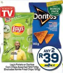 Pick n Pay Lay's Potato or Doritos Corn Chips offer