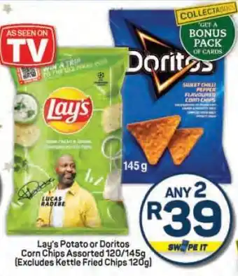 Pick n Pay Lay's Potato or Doritos Corn Chips offer