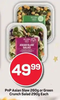 Pick n Pay PnP Asian Slaw 260g or Green Crunch Salad 290g Each offer