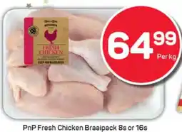 Pick n Pay PnP Fresh Chicken Braaipack 8s or 16s offer