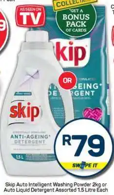 Pick n Pay Skip Auto Intelligent Washing Powder or Auto Liquid Detergent offer