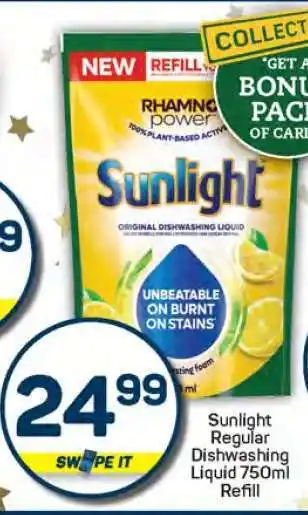 Pick n Pay Sunlight Regular Dishwashing Liquid 750ml Refill offer