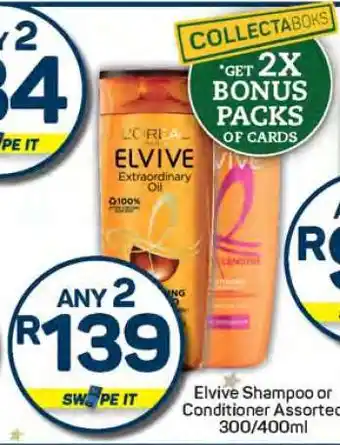 Pick n Pay Elvive Shampoo or Conditioner Assorted offer