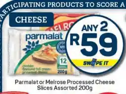 Pick n Pay Parmalat or Melrose Processed Cheese Slices Assorted 200g offer