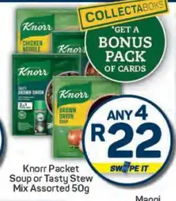 Pick n Pay Knorr Packet Soup or Tasty Stew Mix Assorted 50g offer