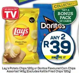 Pick n Pay Lay's Potato Chips or Doritos Flavoured Corn Chips offer