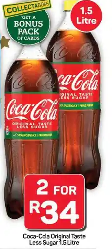 Pick n Pay Hypermarket Coca Cola Original Taste Less Sugar 1.5 Litre offer