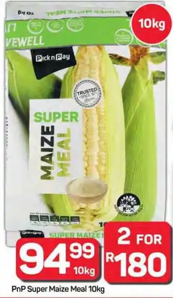 Pick n Pay Hypermarket PnP Super Maize Meal 10kg offer