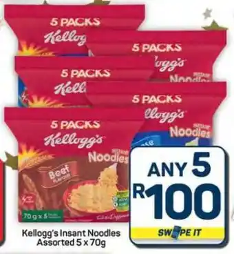 Pick n Pay Hypermarket Kellogg's Instant Noodles Assorted-5 x 70g offer
