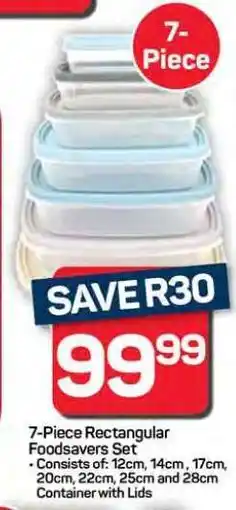 Pick n Pay Hypermarket 7-Piece Rectangular Foodsavers Set offer
