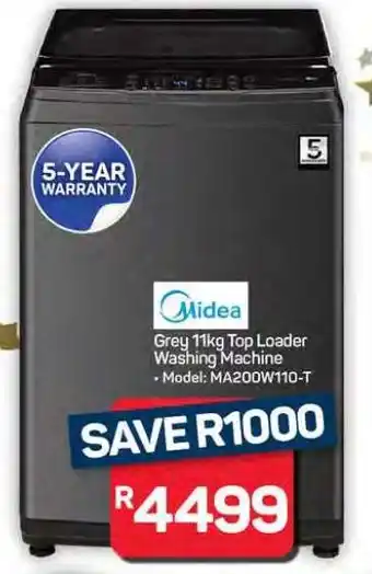 Pick n Pay Hypermarket Midea Grey 11kg Top Loader Washing Machine offer