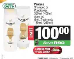 Spar Pantene Shampoo or Conditioner offer