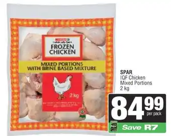 Spar SPAR IQF Chicken Mixed Portions 2 kg offer