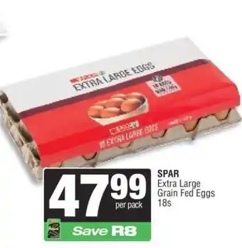 Spar SPAR Extra Large Grain Fed Eggs 18s offer