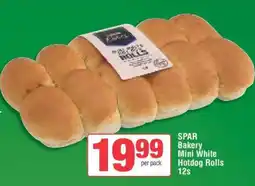 Spar SPAR Bakery Mini White Hotdog Rolls 12s offer