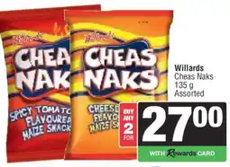 Spar Willards Cheas Naks offer