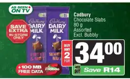 Spar Cadbury Chocolate Slabs offer
