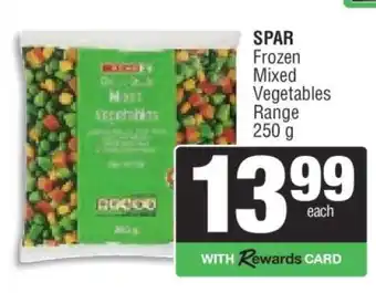Spar SPAR Frozen Mixed Vegetables Range offer