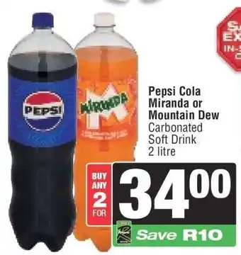 Spar Pepsi Cola, Miranda or Mountain Dew offer