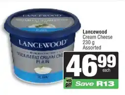 Spar Lancewood Cream Cheese offer