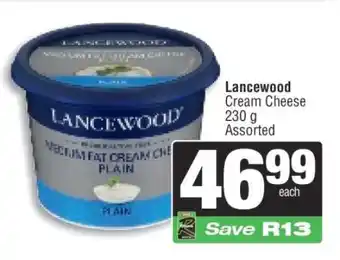 Spar Lancewood Cream Cheese offer