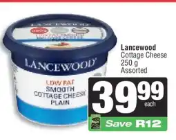 Spar LANCEWOOD Cottage Cheese offer