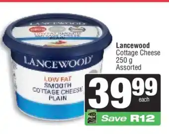 Spar LANCEWOOD Cottage Cheese offer